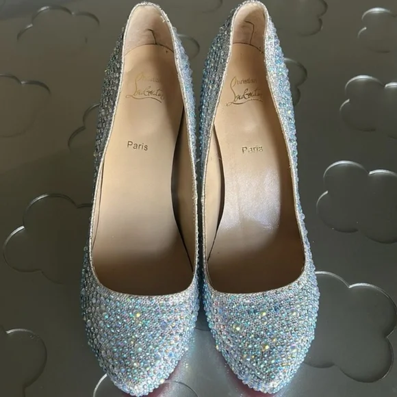 Aurora Boreale Crystal red bottoms high heels Size 40 (US 9) - Picture 10 of 12